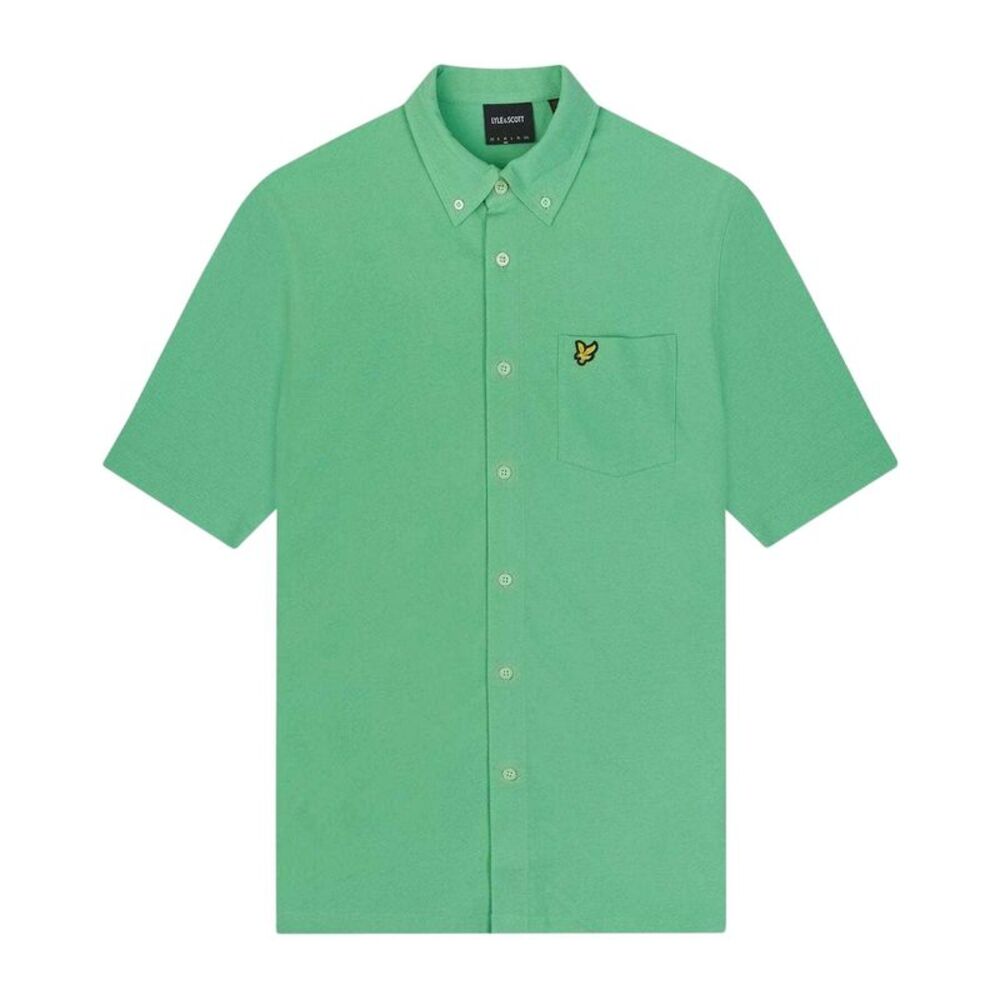 Lyle & Scott Mens Pique Shirt / Green